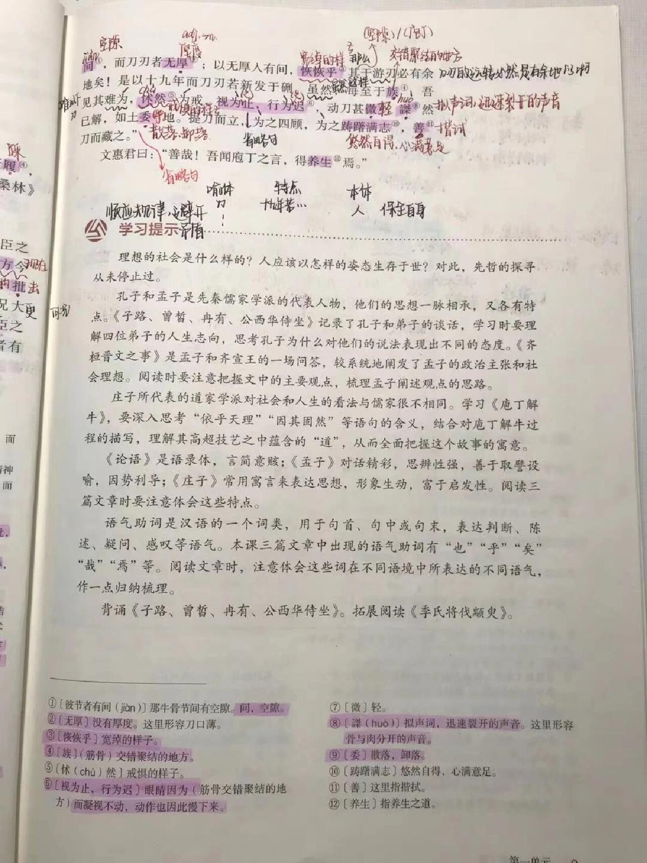 庖丁解牛笔记整理图片图片