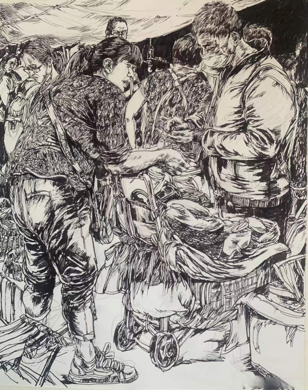 王朋飞老师命题速写创#速写#联考#速写