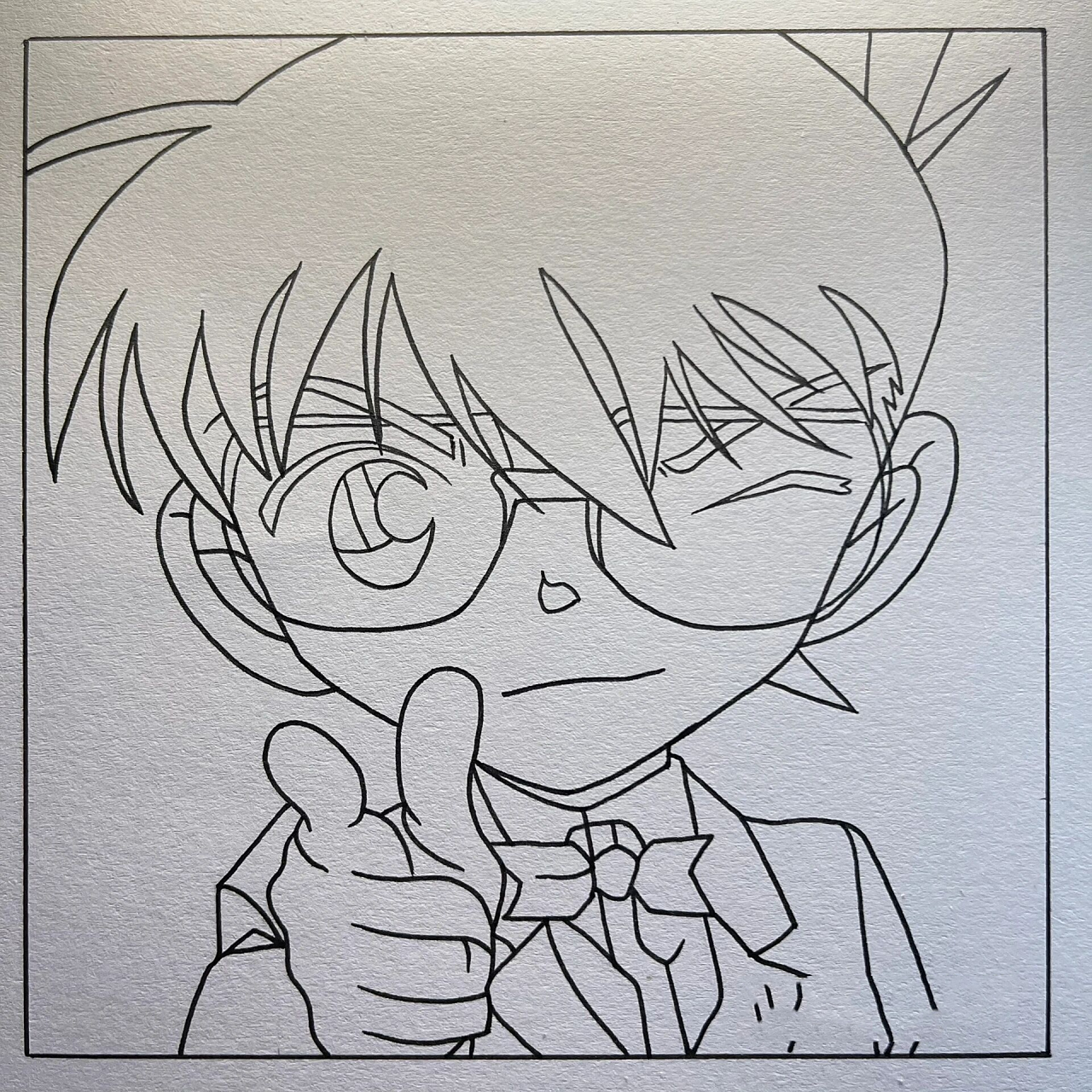 手绘|名侦探柯南 尺寸:    12*12cm 纸:        柏伦斯荷兰白卡纸250g