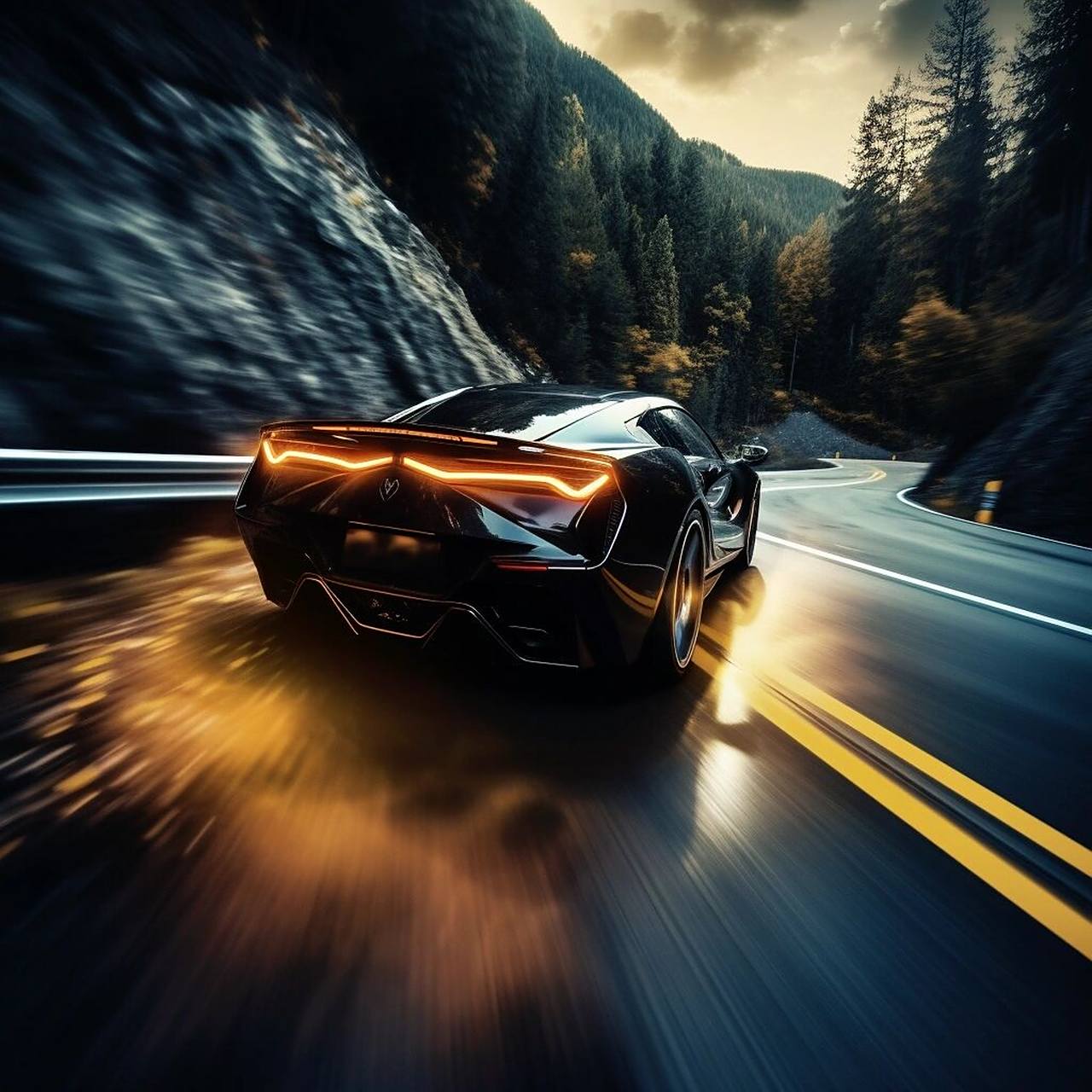 94157215 山道超跑系列头像 这个系列的头像以在山道中疾驰的