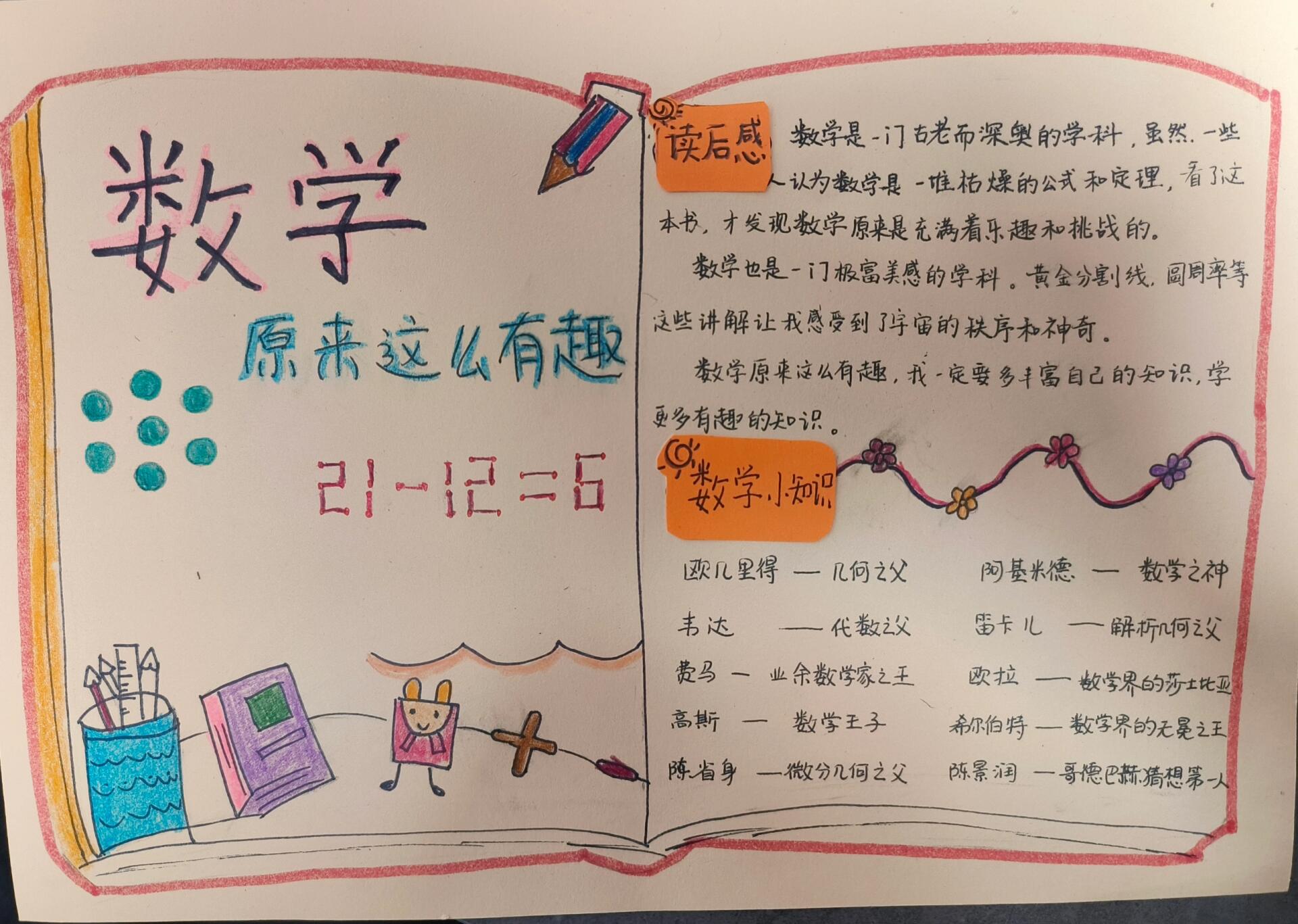 数学课外阅读#读后感#阅读小报