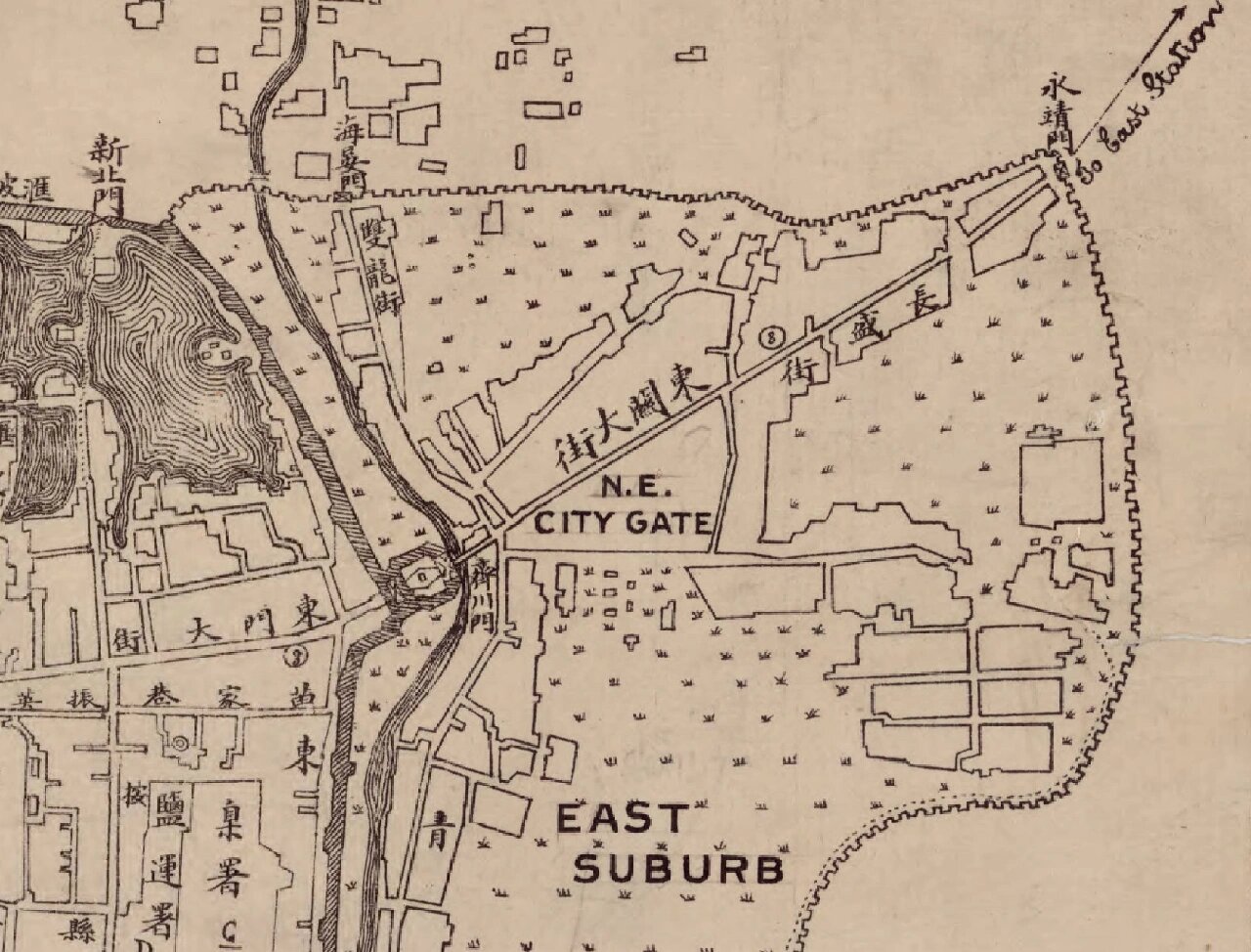 民国山东省城济南老地图