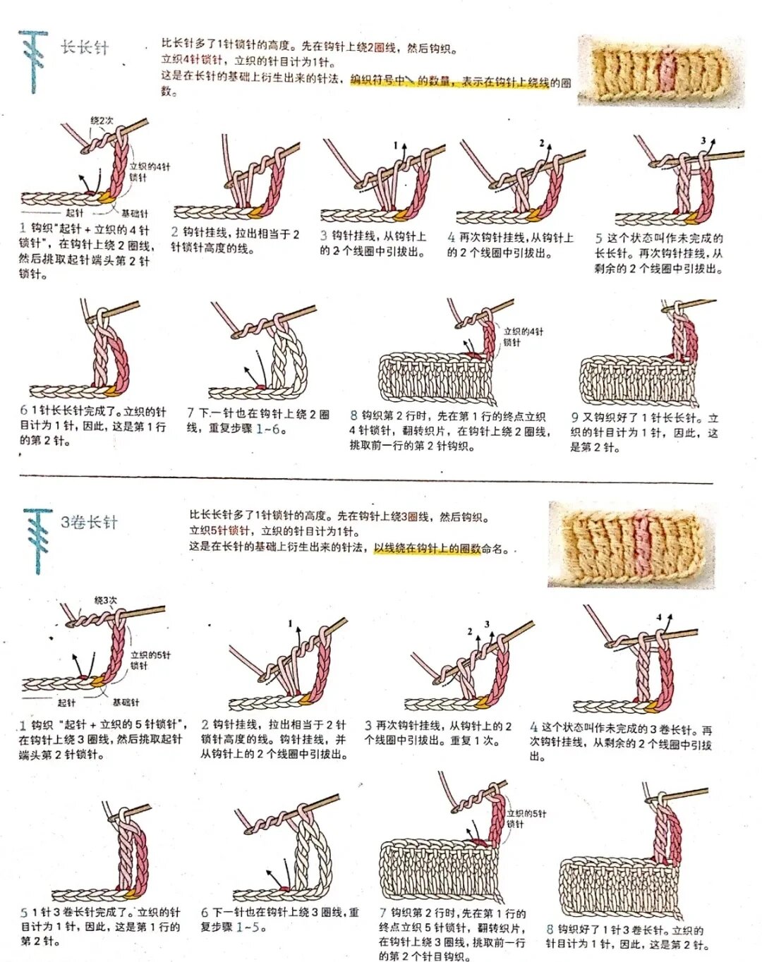 钩针编织针法图解