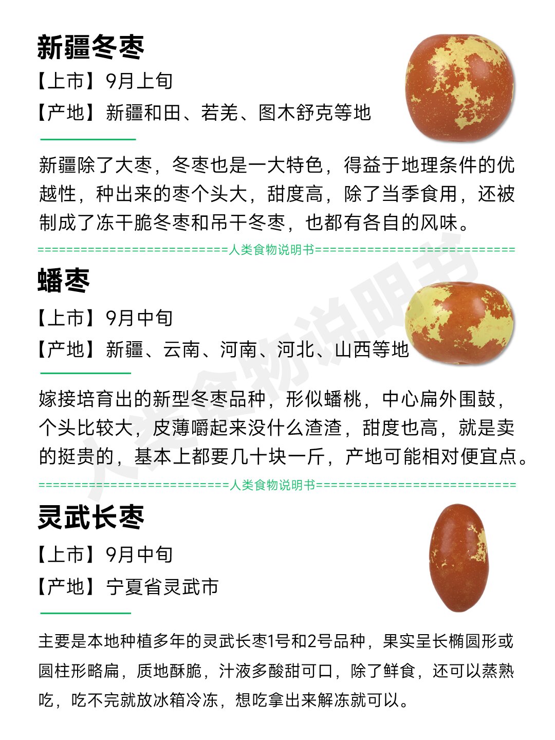 【枣】一直以为红枣是冬枣晒干后的样子.