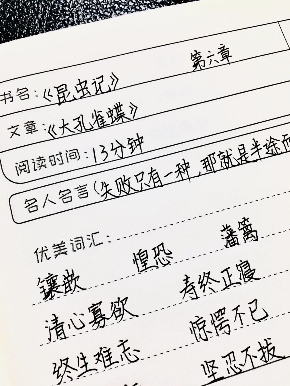 《昆虫记》读书笔记 | 第六章《大孔雀蝶》 03全灵同款文具和图书