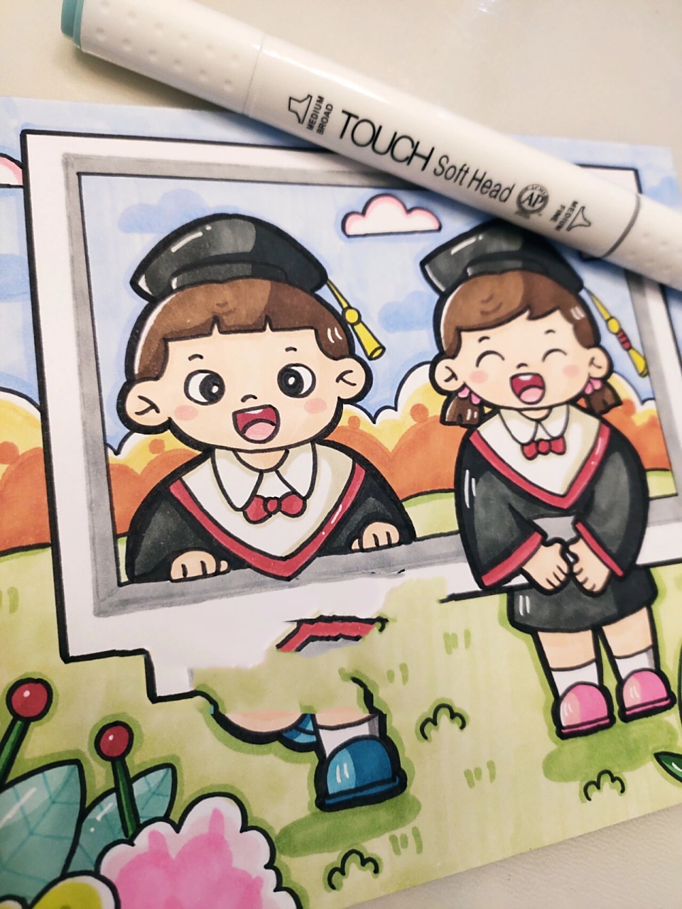 儿童画 幼儿园毕业主题画      儿童画 毕业典礼 主题画