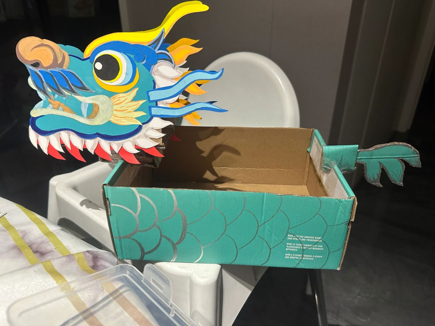 亚运会 手工作品 "萌娃迎亚运,温州我代言" 	 结合温州特色,做了龙舟.