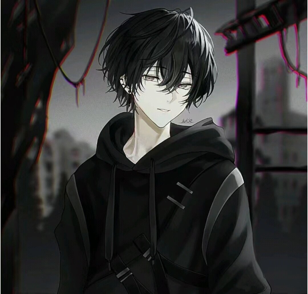 男生暗系动漫头像