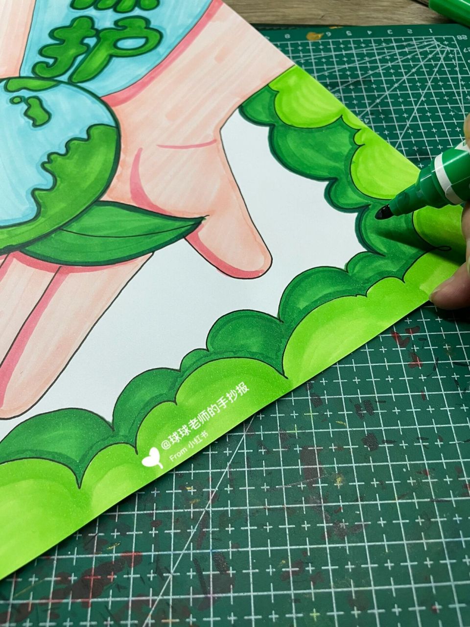 保护环境手抄报保护地球手抄报 来一幅非常简单的关于环境保护的手