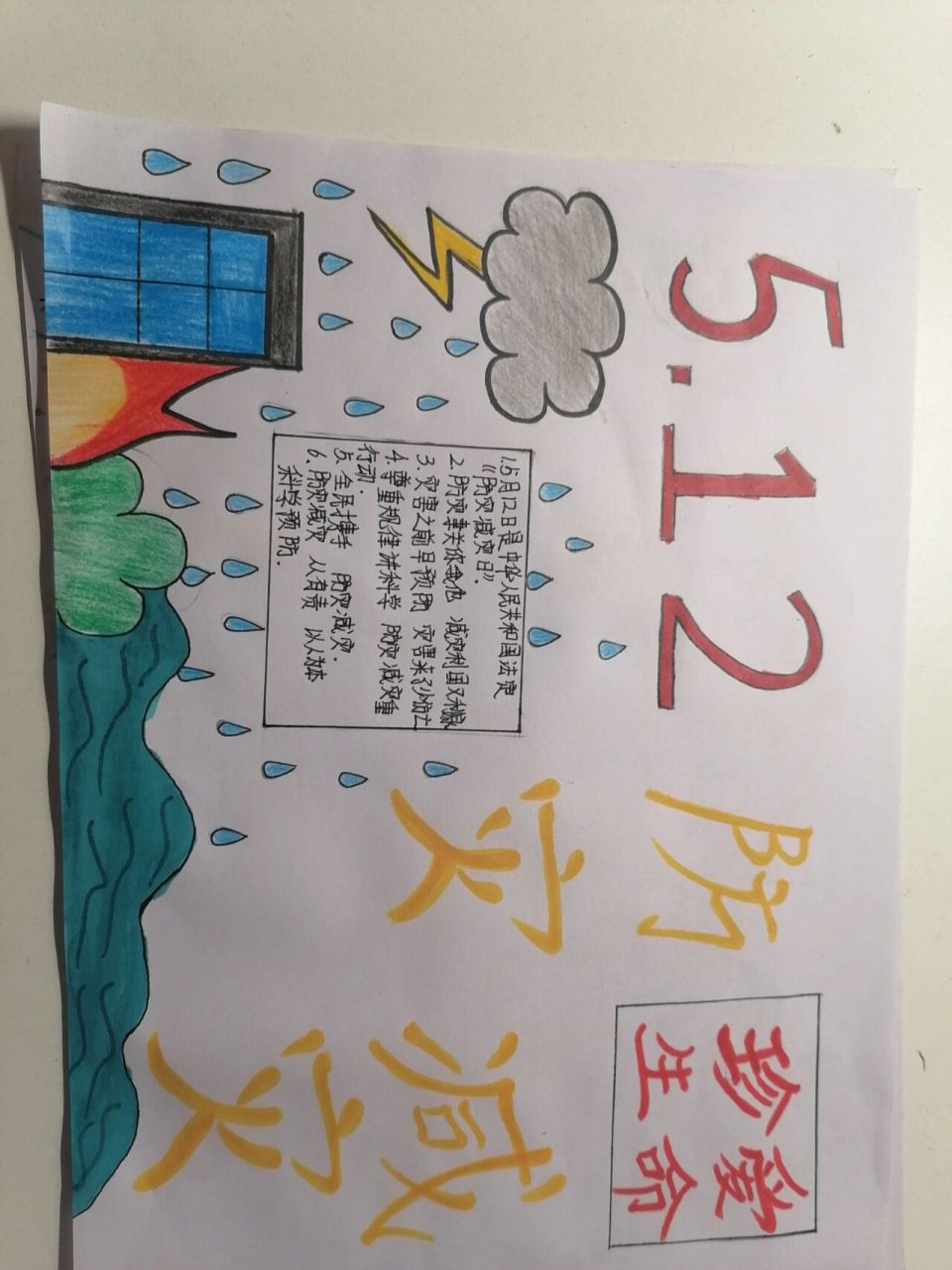 512防灾减灾手抄报