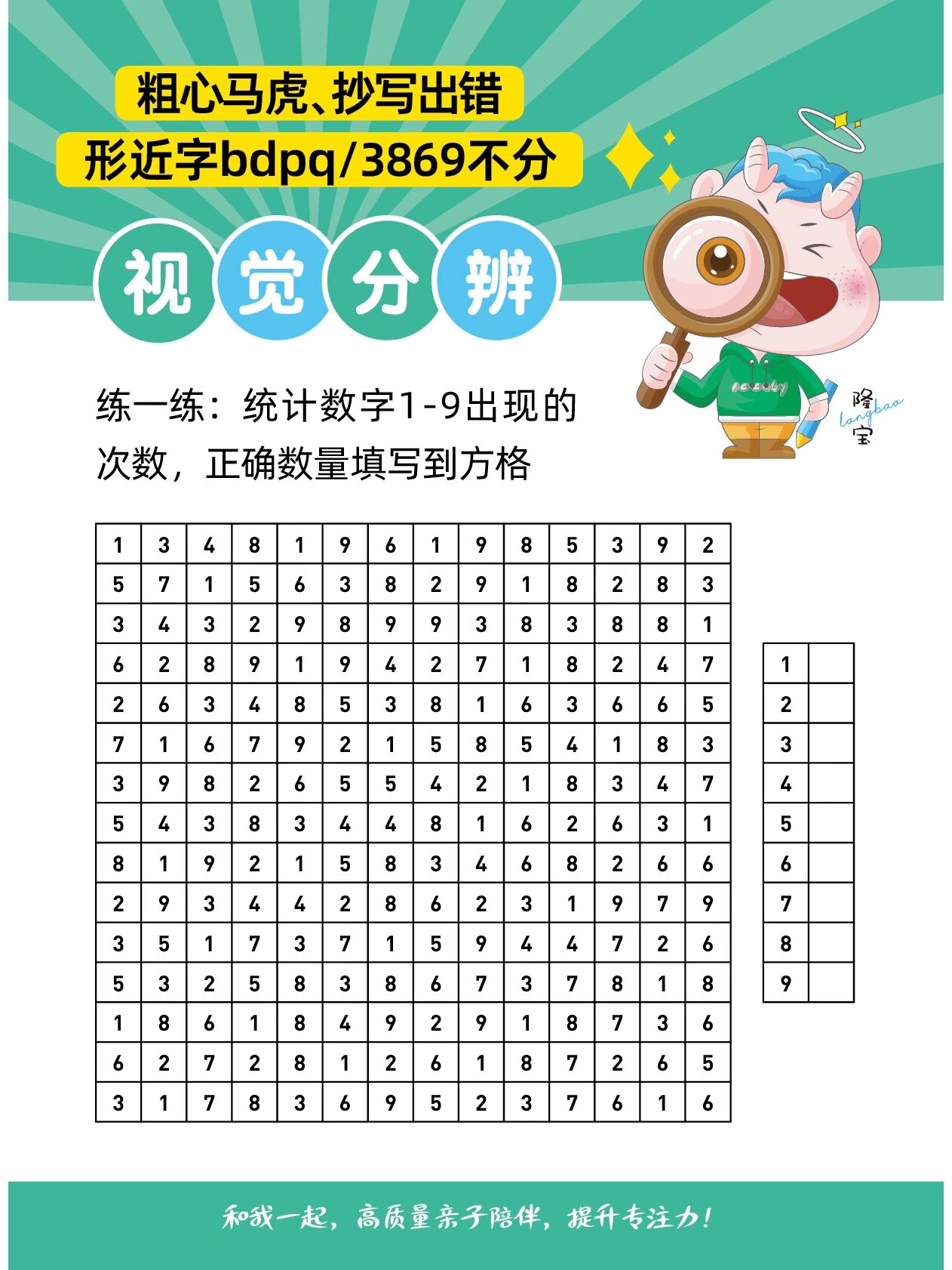 专注力|视觉分辨能力不足的专项训练方法( 写作业粗心马虎,看漏抄错