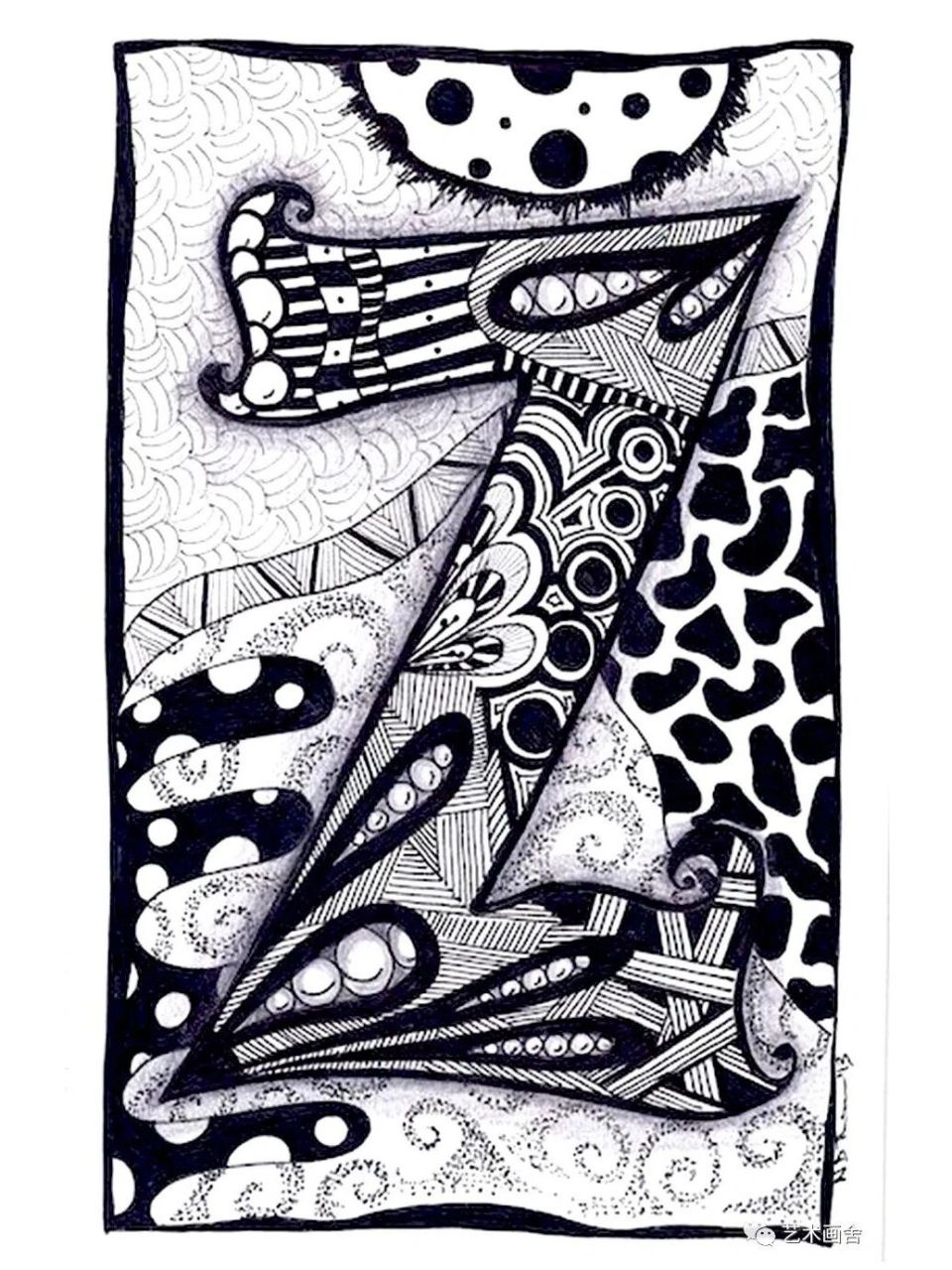 英文字母线描装饰画,效果太赞了