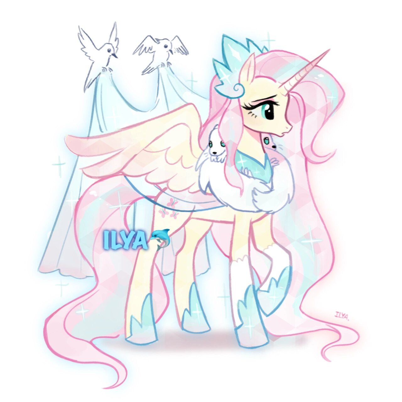 【小马私设】小蝶/边境的公主 之前在正剧里就一直觉得她很适合做公主