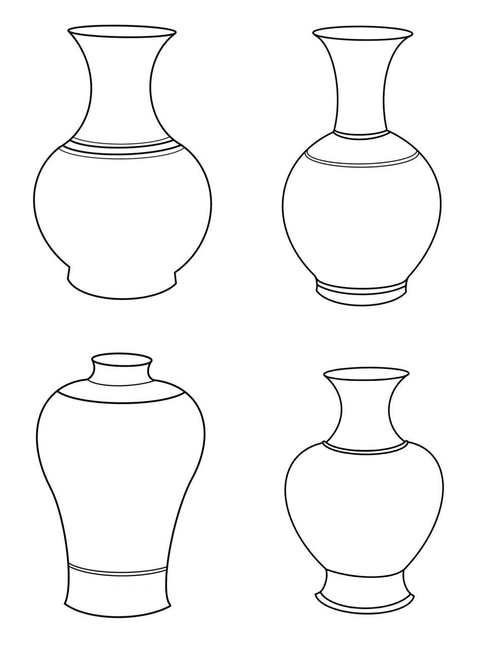 花瓶简笔画法图片