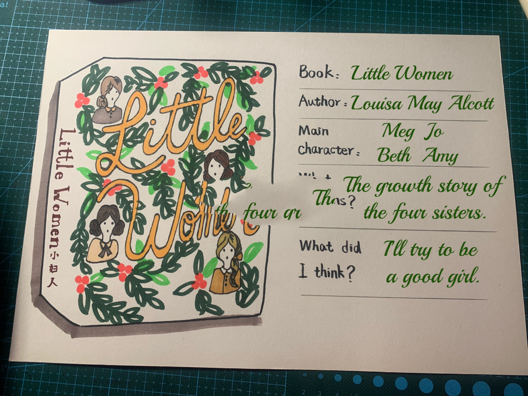 小妇人简介 英语手抄报