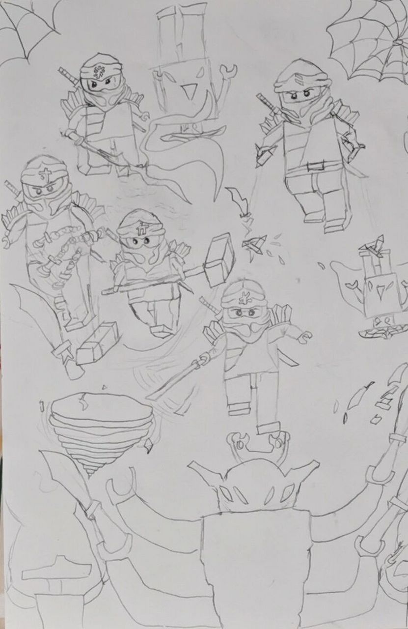 画幻影忍者3 小男生历时三天终于画完了幻影忍者,立体感比以前好多了.