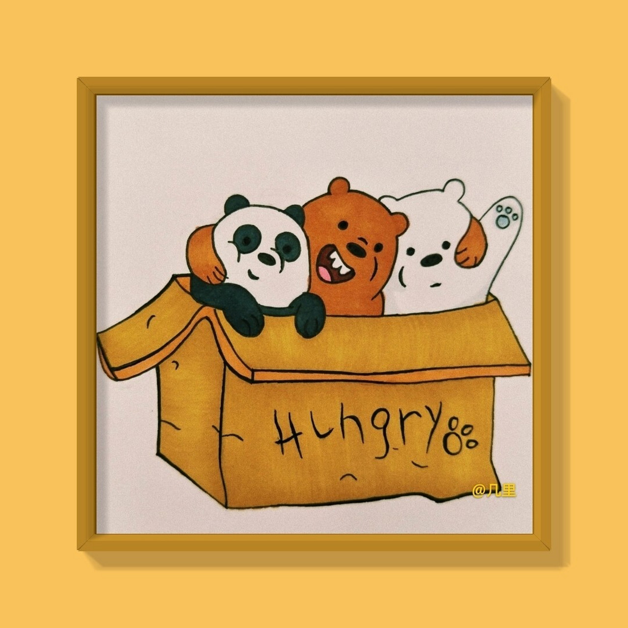 马克笔手绘|【咱们裸熊】(附手稿) 94 94 94 【我没法只吃一样