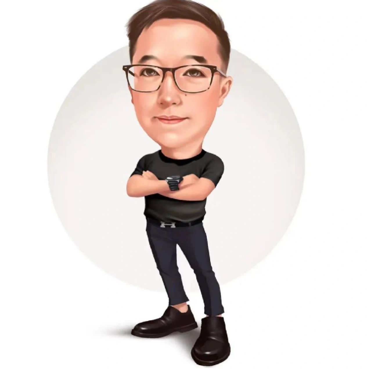 沉稳大气的男士头像 让你头像的别具一格 沉稳大气的男士手绘头像 让