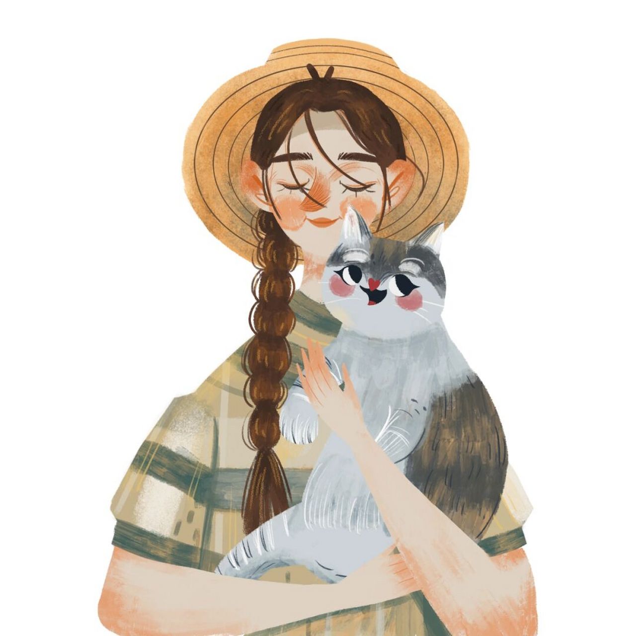 98森系人物插画(1) 本篇整理一下过往的笔记,最近限流了,把小红书