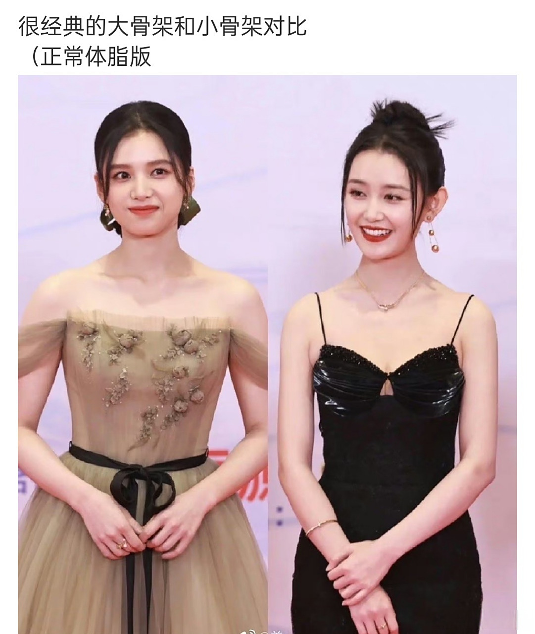 张婧仪蒋依依经典的大骨架小骨架对比,你喜欢哪个?