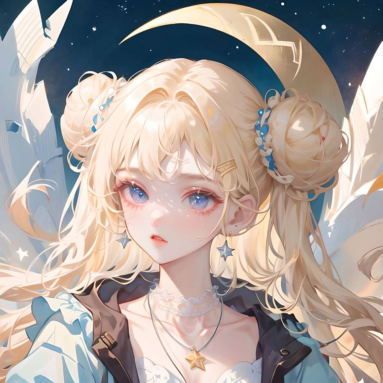 动漫女头|金发|美少女战士 日落跌进昭昭星野,人间忽晚,山河已秋