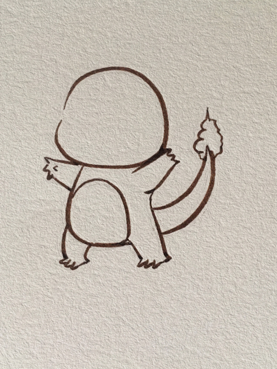 可爱简笔画 宝可梦系列-小火龙//附过程 今日份 神奇宝贝-小火龙 嘿哈