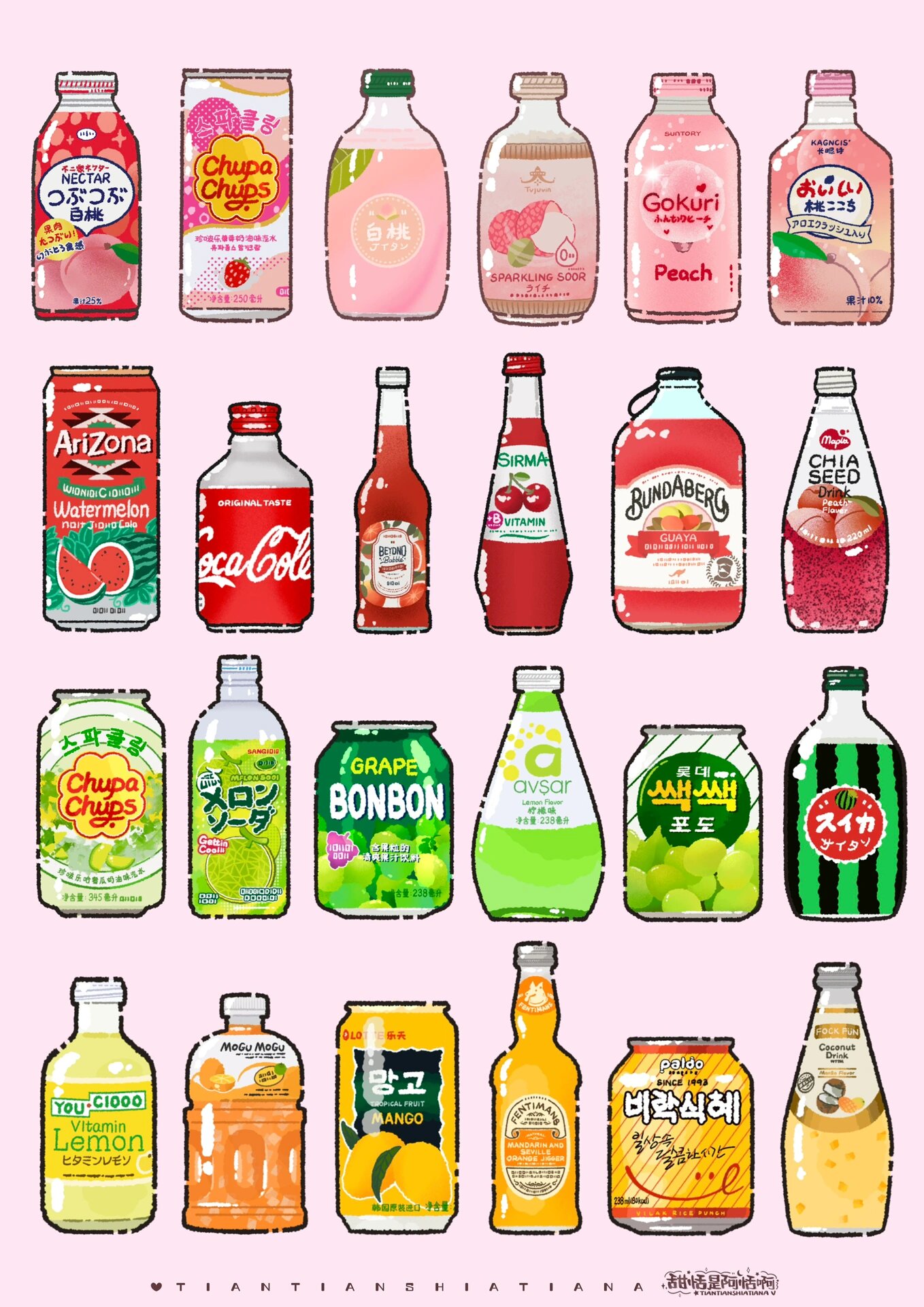 饮品简笔画合集