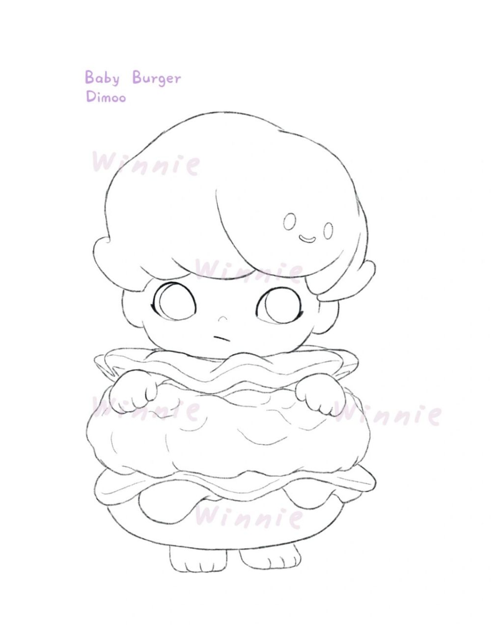 【手绘彩铅盲盒】肯德基联名dimoo汉堡/附线稿 老规矩:完整绘画过程