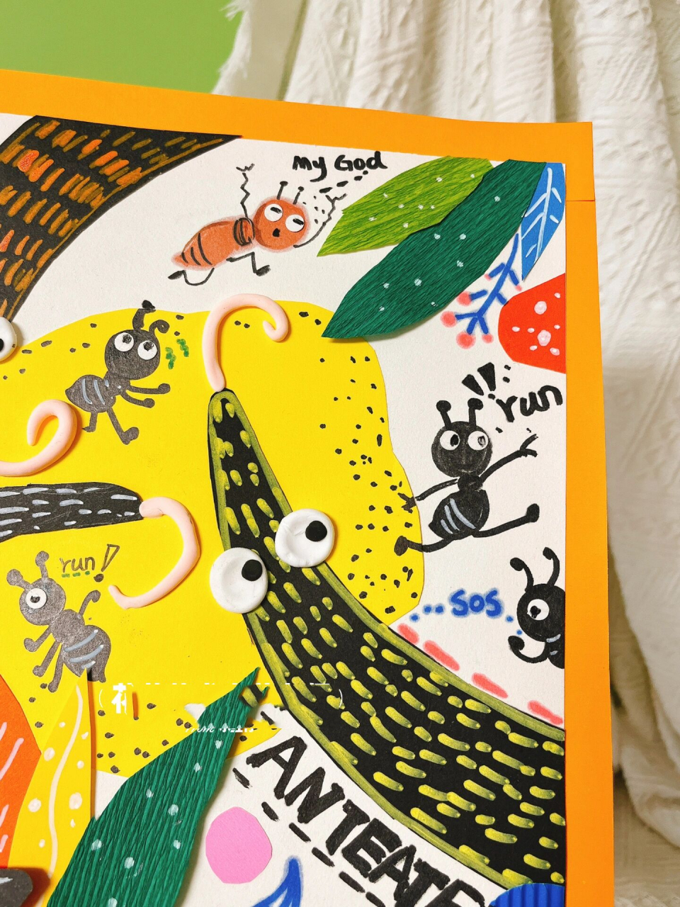 第72集食蚁兽儿童画 食蚁兽要吃蚂蚁了,快跑吧小蚂蚁们