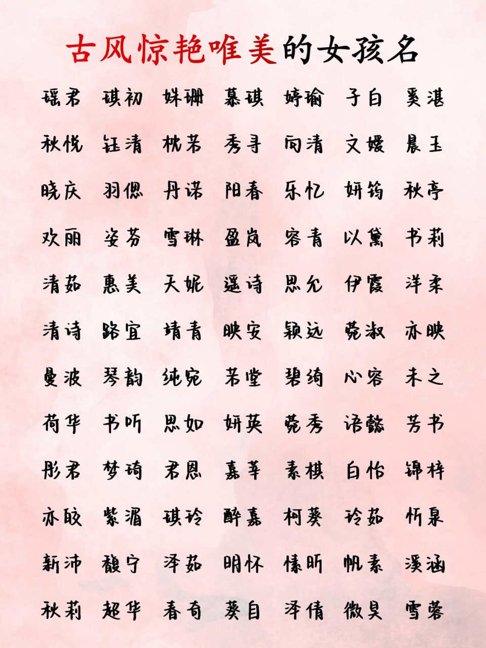 唯美古风名字图片