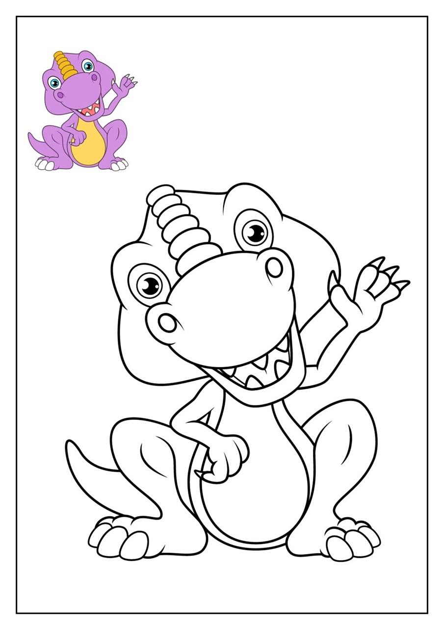 恐龙高清涂色卡 恐龙合集来咯,喜欢的收藏