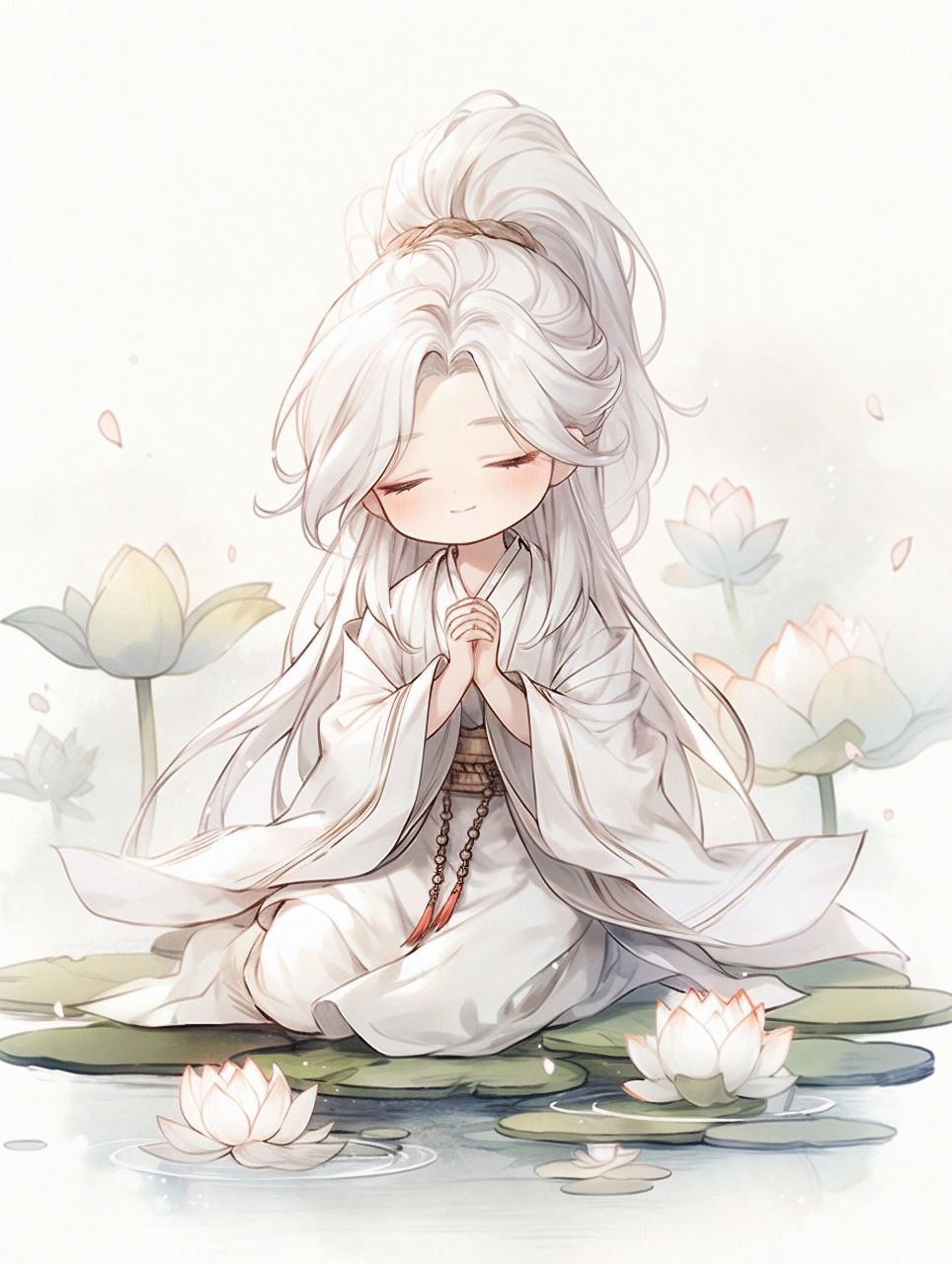 q版古风人物全身立绘 佛系男生壁纸