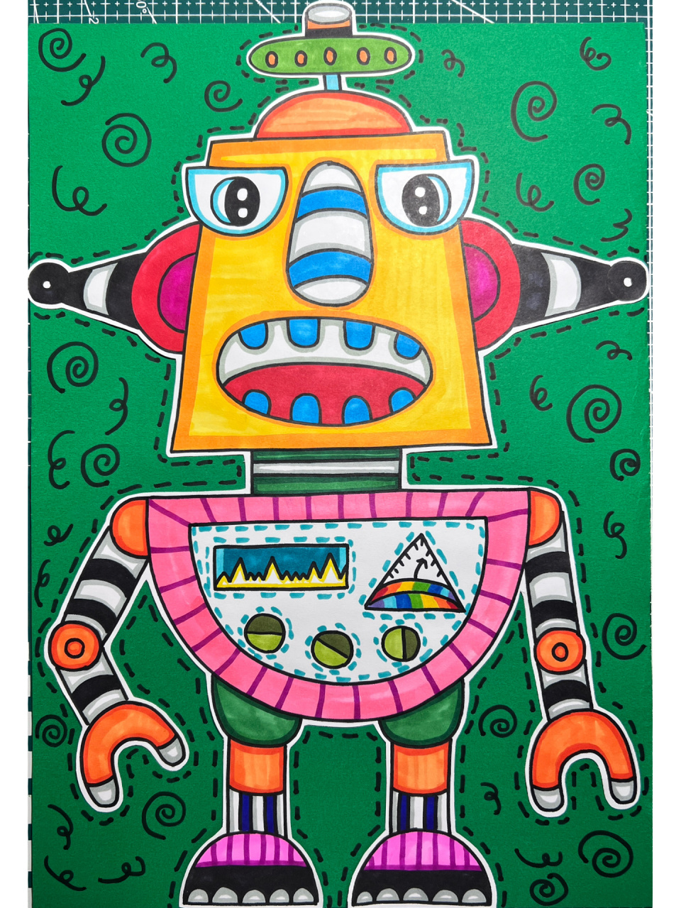 儿童创意美术 儿童创意表美术5-7岁《机器人》