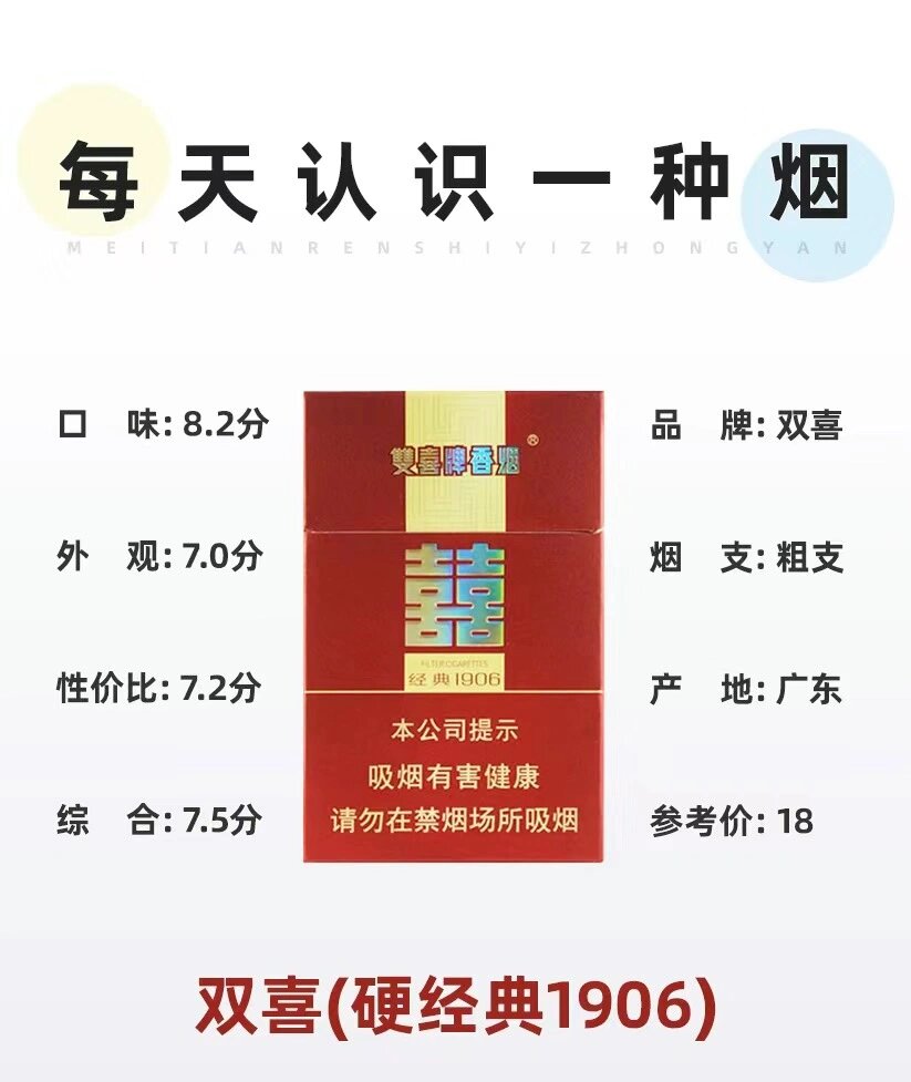 每天认识一种烟～双喜(硬经典1906)
双喜