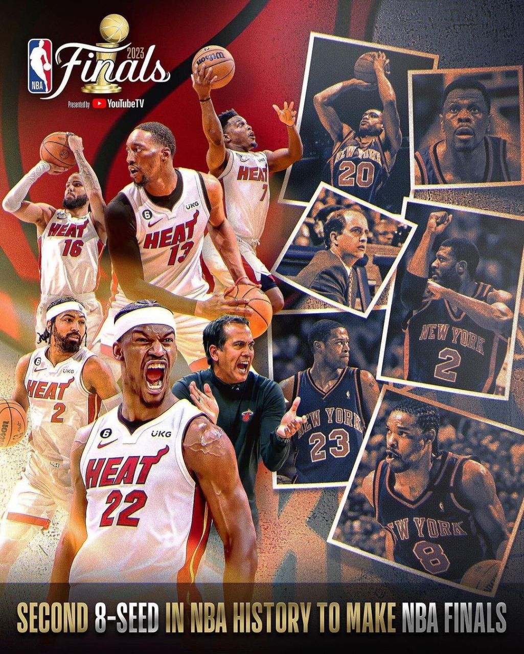 热火黑八奇迹还在继续#   热火是第二支作为分区八号种子晋级总决赛