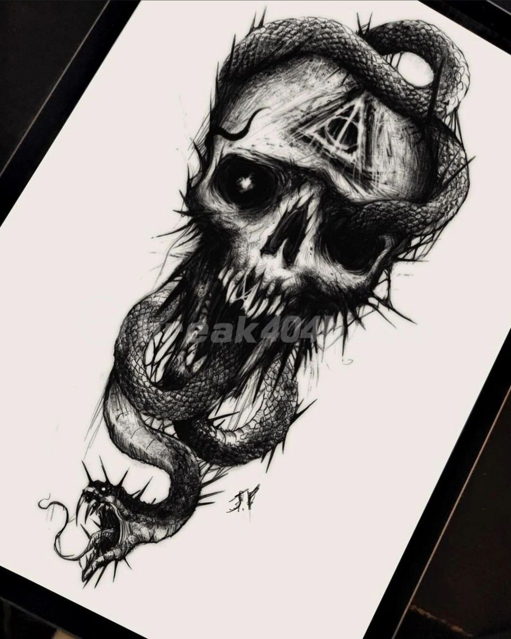 暗黑纹身手稿|欧美暗黑纹身 暗黑纹身手稿 #暗黑纹身# #tattoo# #纹身