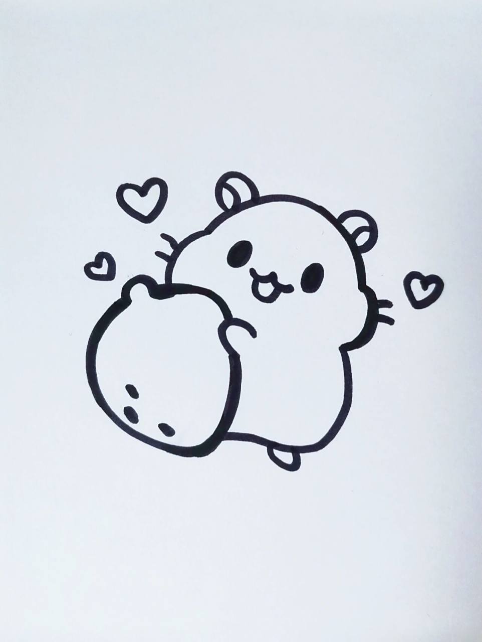 【简笔画06】小仓鼠简笔画步骤图|手帐素材 家里养的最没存在感的就是