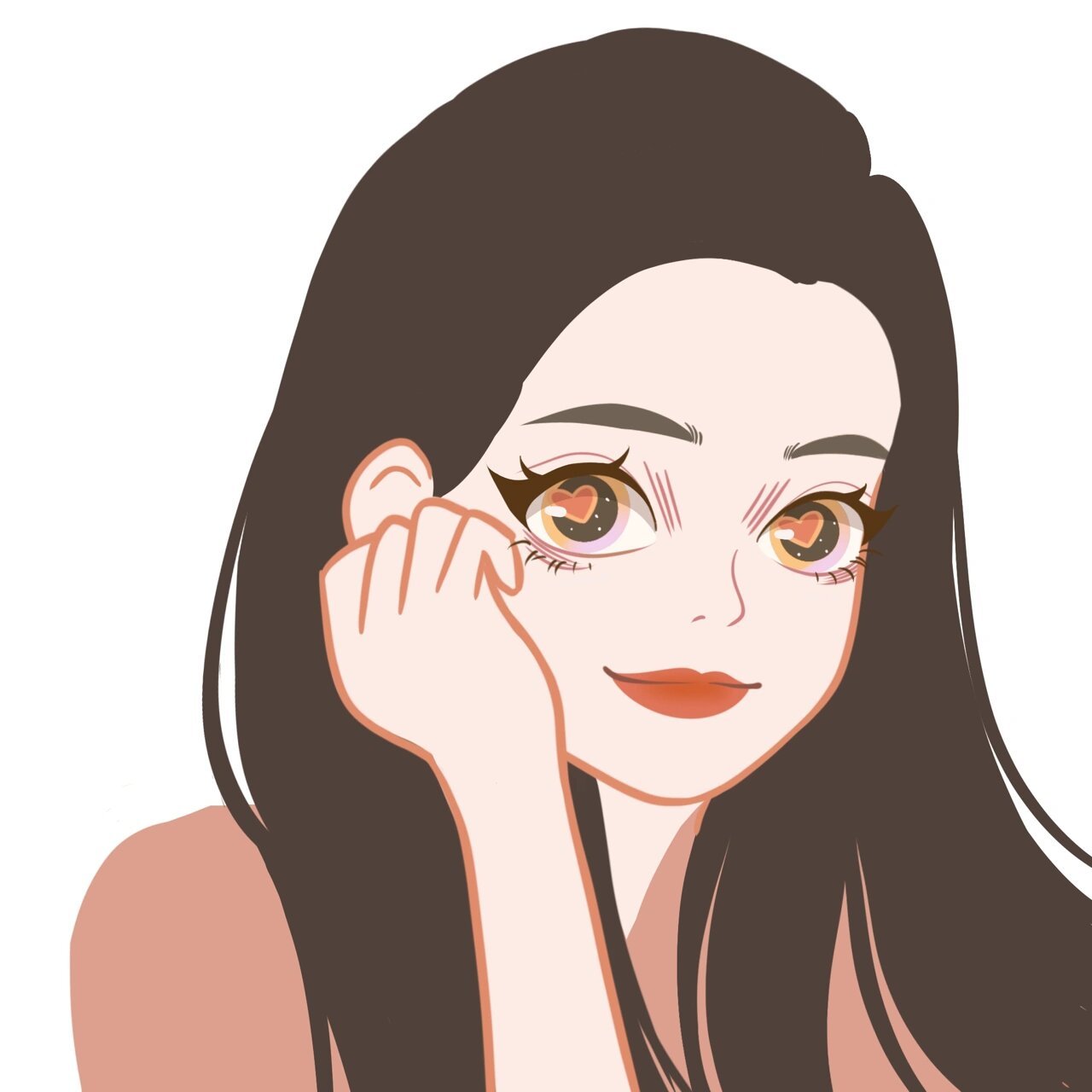 卡通头像约稿|今日份小姐姐附过程图 16615起稿 26615上色