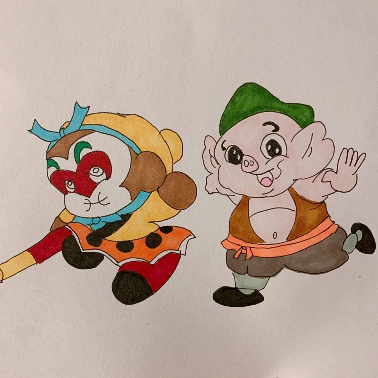 画画 西游记孙悟空卡通简笔画