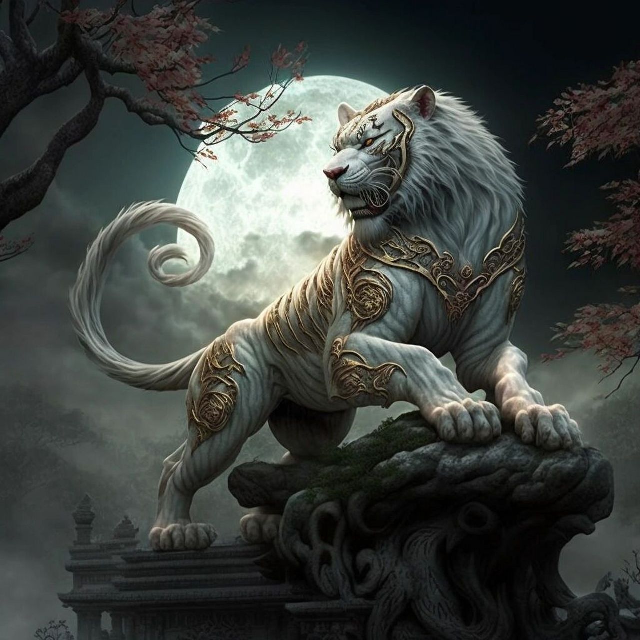 四大神兽之山海经上古神话 中国版 青龙 白虎 朱雀 玄武