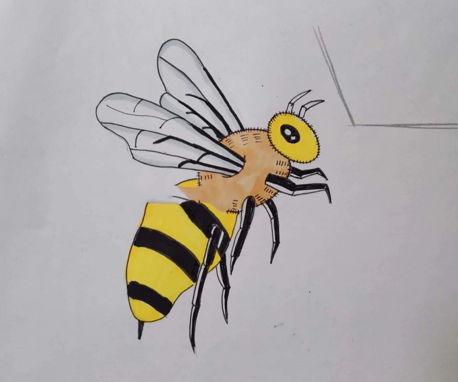 蜜蜂 简笔画 儿童创意画