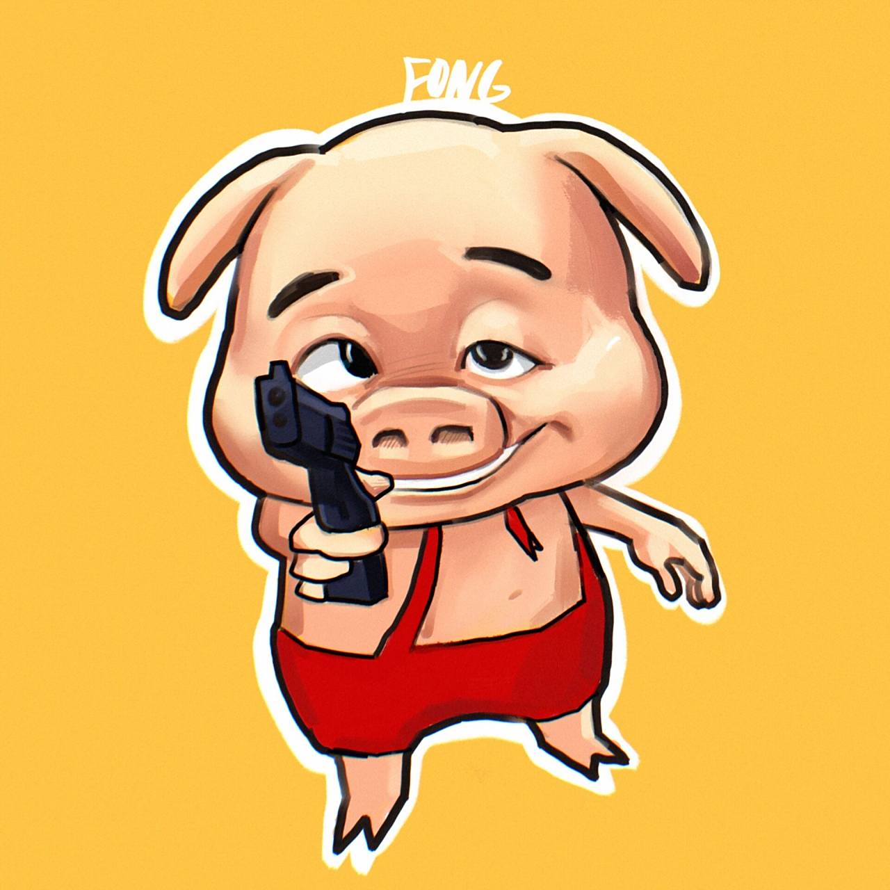 小呆呆猪猪侠表情包插画头像