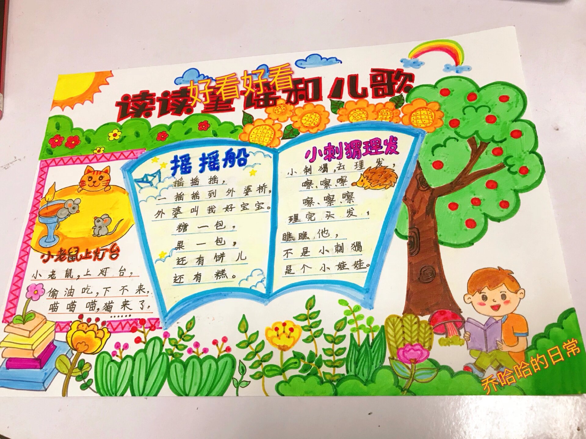 读读童谣和儿歌阅读卡好书推荐 填好内容来啦～～部编版一下课本