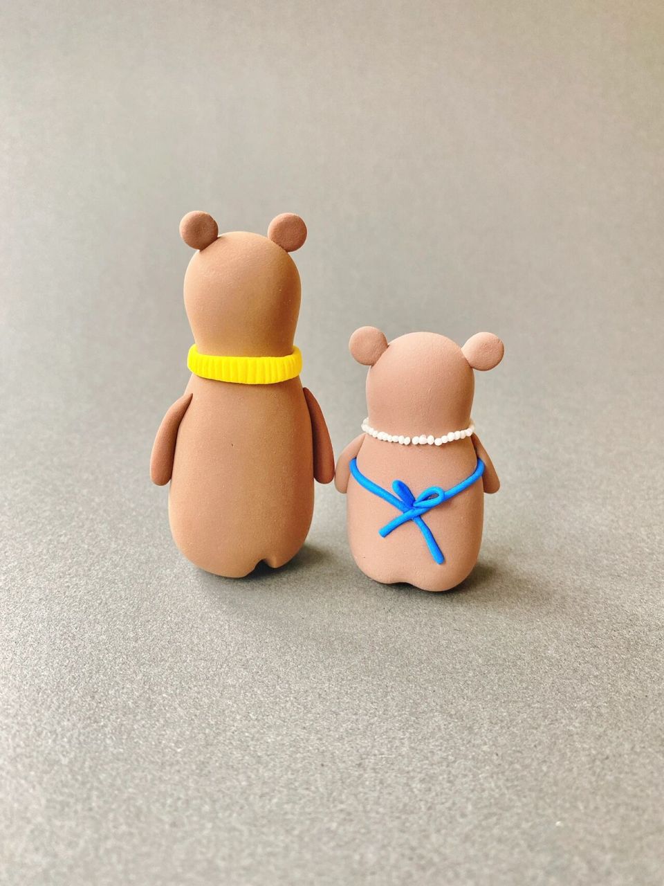 6种熊的粘土做法·小熊一家人  熊爸爸和熊妈妈,带着4个熊宝宝出门拍