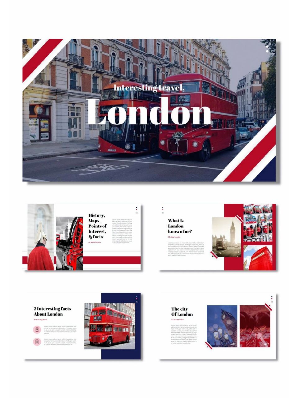 英国伦敦旅行介绍ppt模板分享