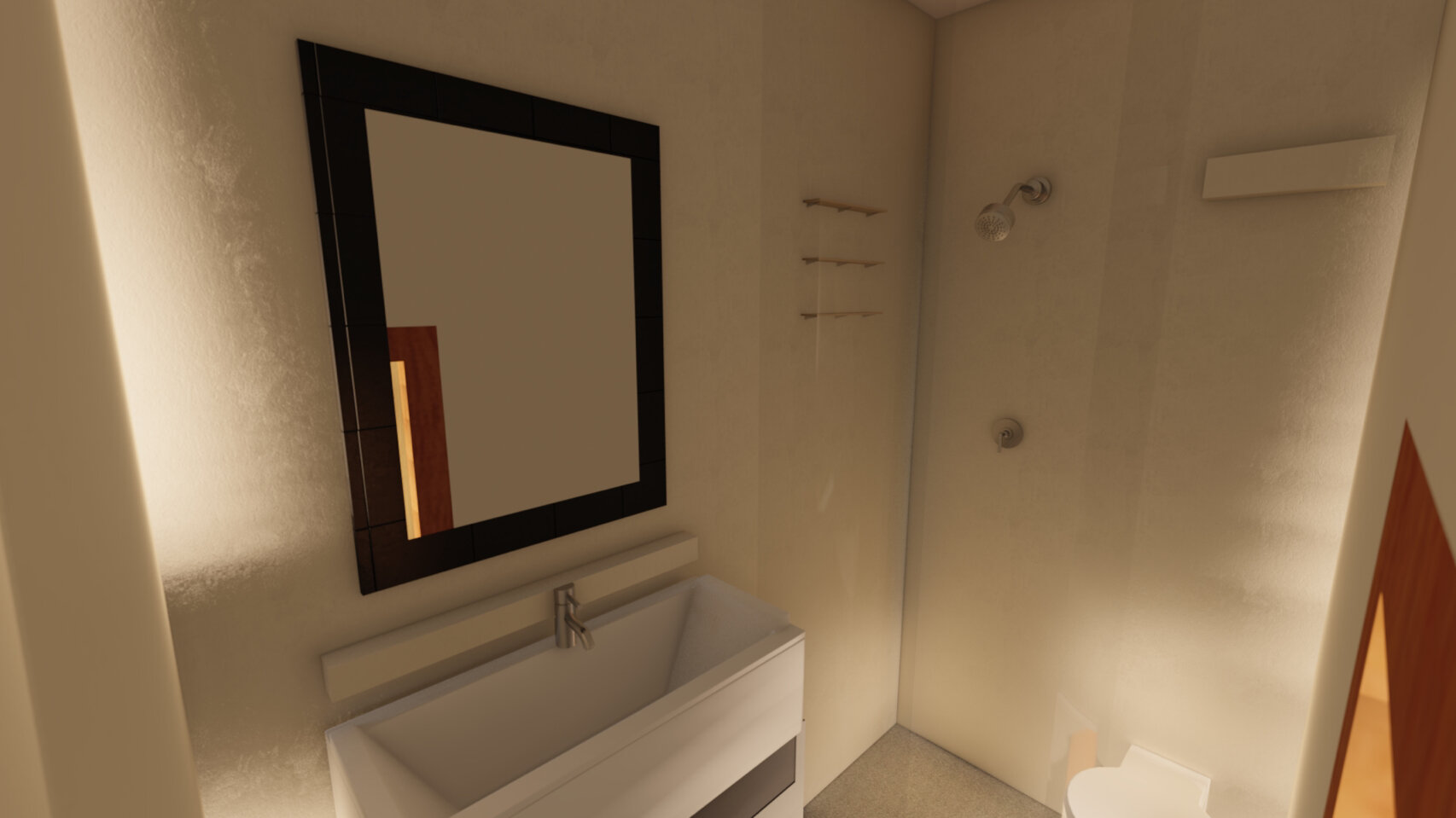 uic|快来看看我们的三人间宿舍!建模 渲染 我们学校的宿舍真的很舒服!