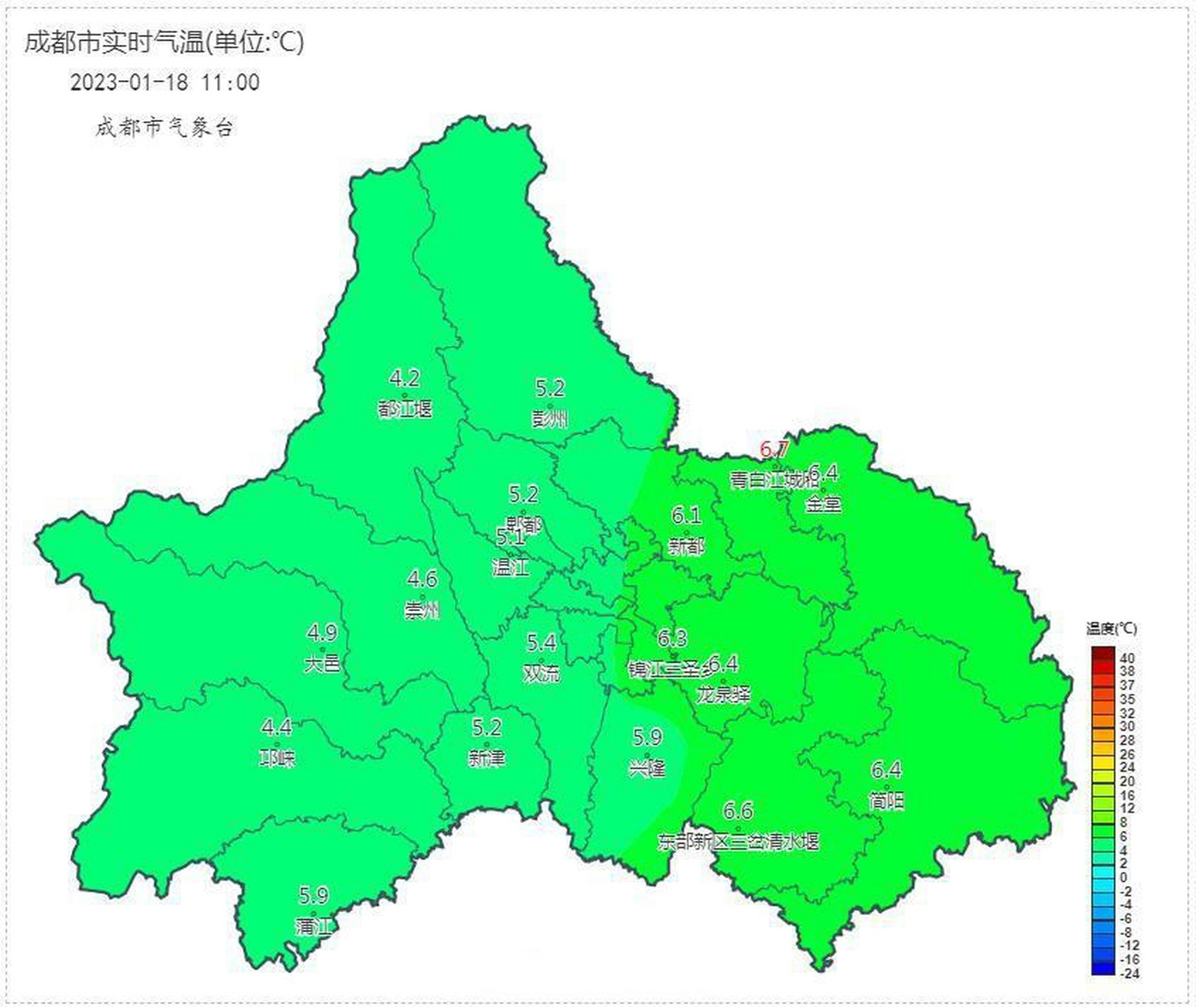 【天氣晴好 寒冷依舊】今日上午天氣晴朗,陽光明媚,11時全市均溫5.