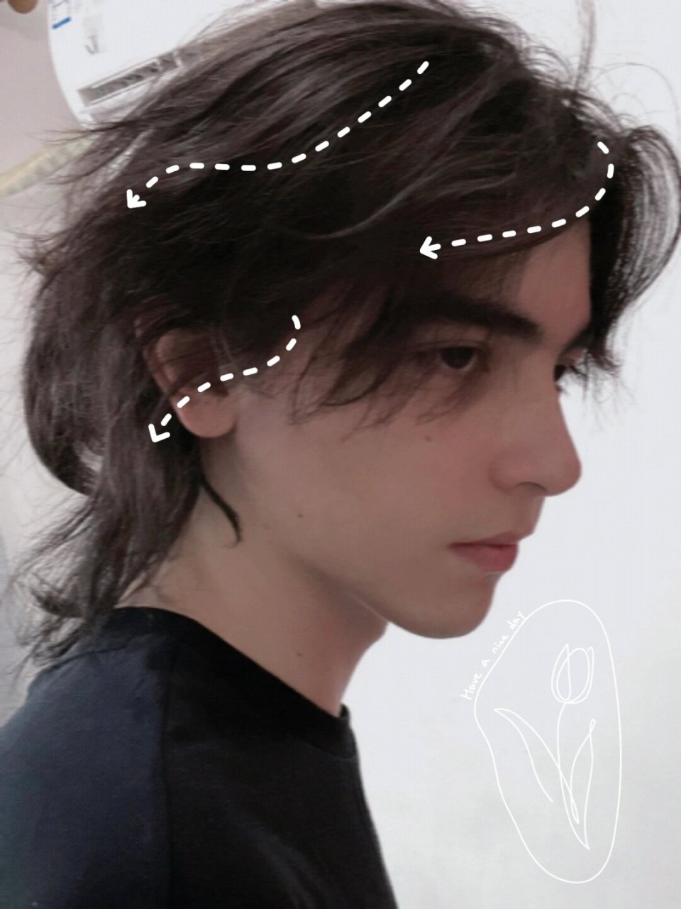 可以扎起来的男生日系狼尾头!简直太好看了!