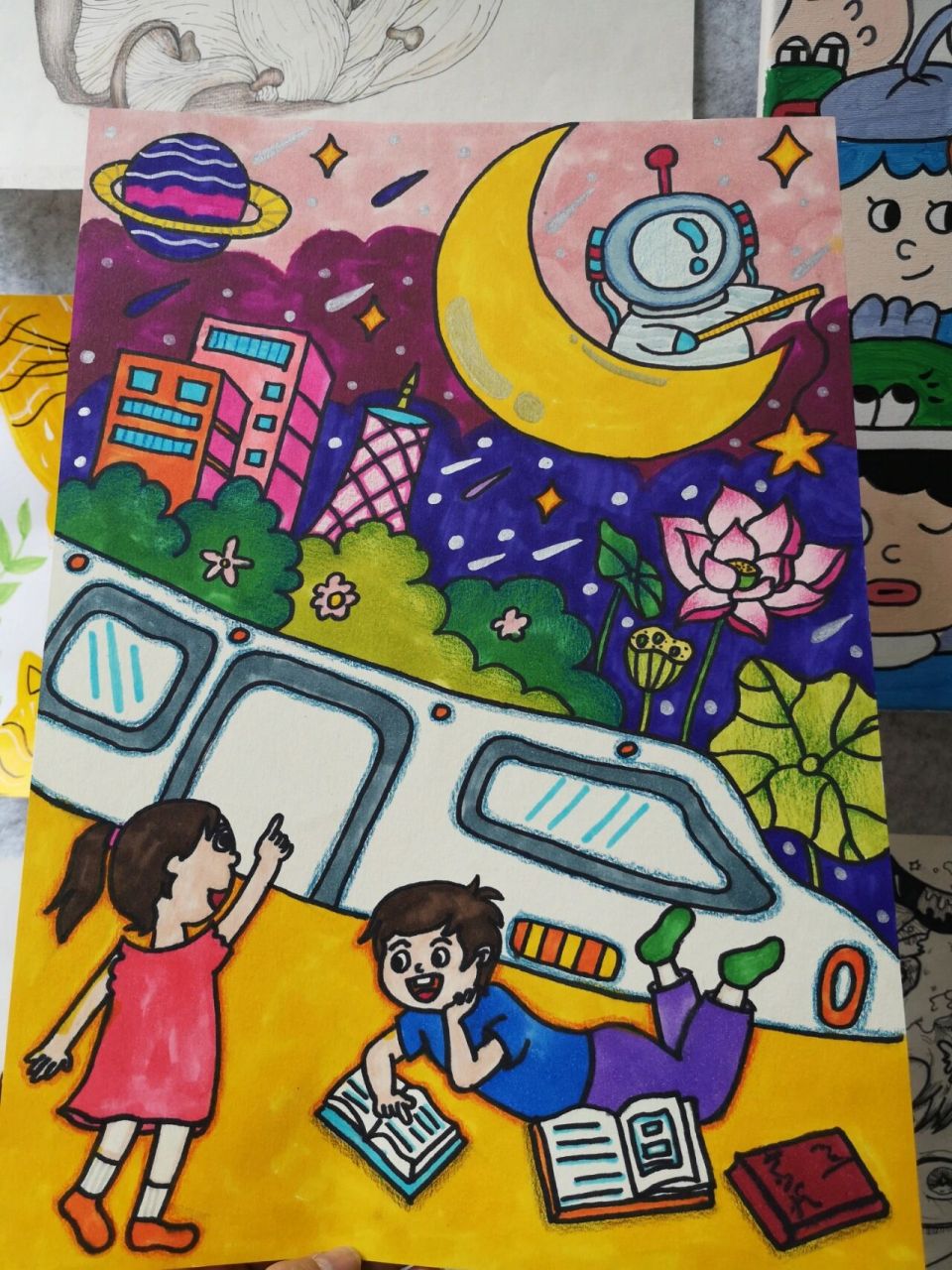 童心筑梦学生作品,已参赛勿一模一样哦 代画,代画