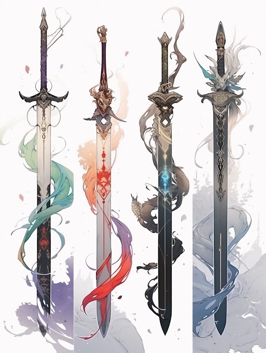 四大仙剑 最近小说古风人物出的视觉疲劳了 出一波仙剑武器